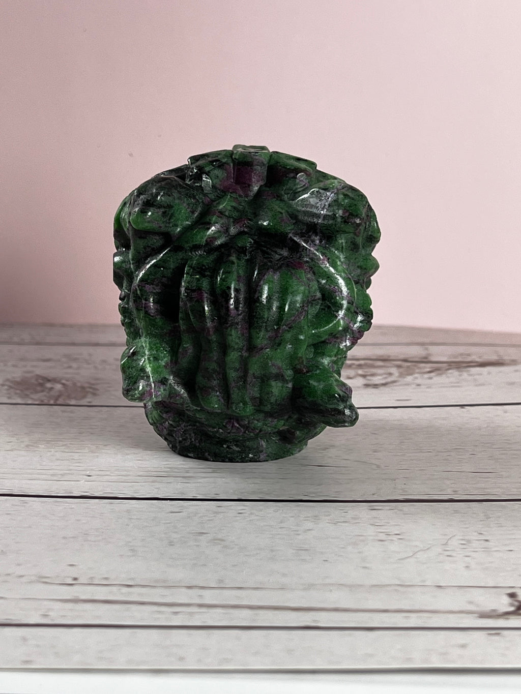 Ruby Zoisite Medusa Head (Goblin Treasure) 🐍❤️💚