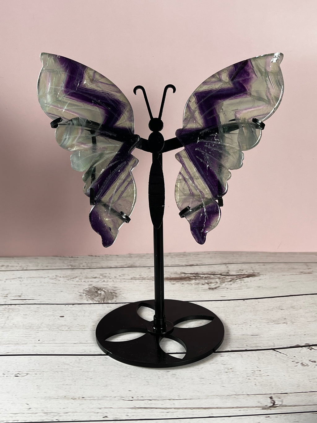 Fluorite Butterfly Wings on Stand 🦋✨