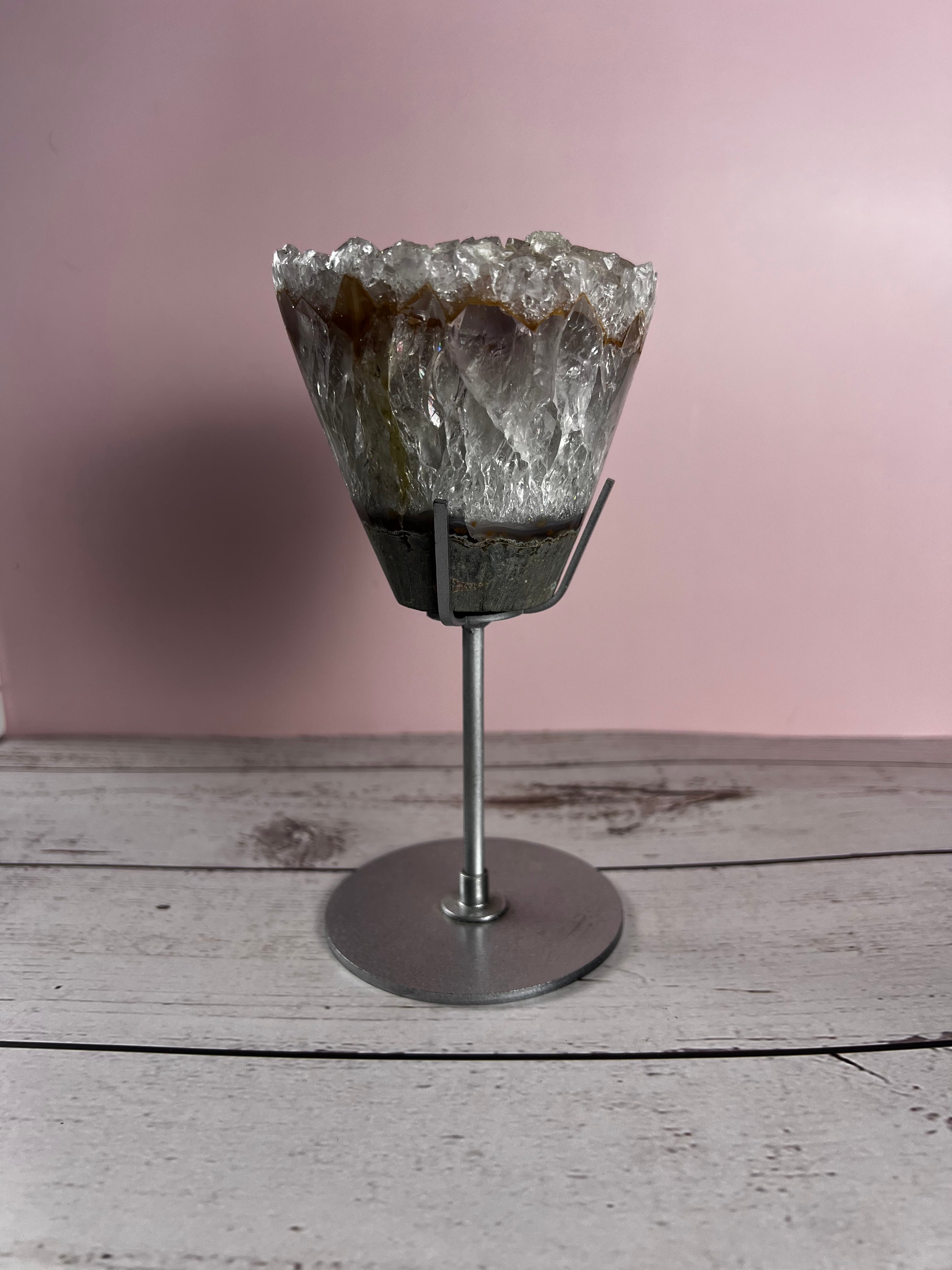 Amethyst “Cupcake” Cluster on Stand 🧁✨