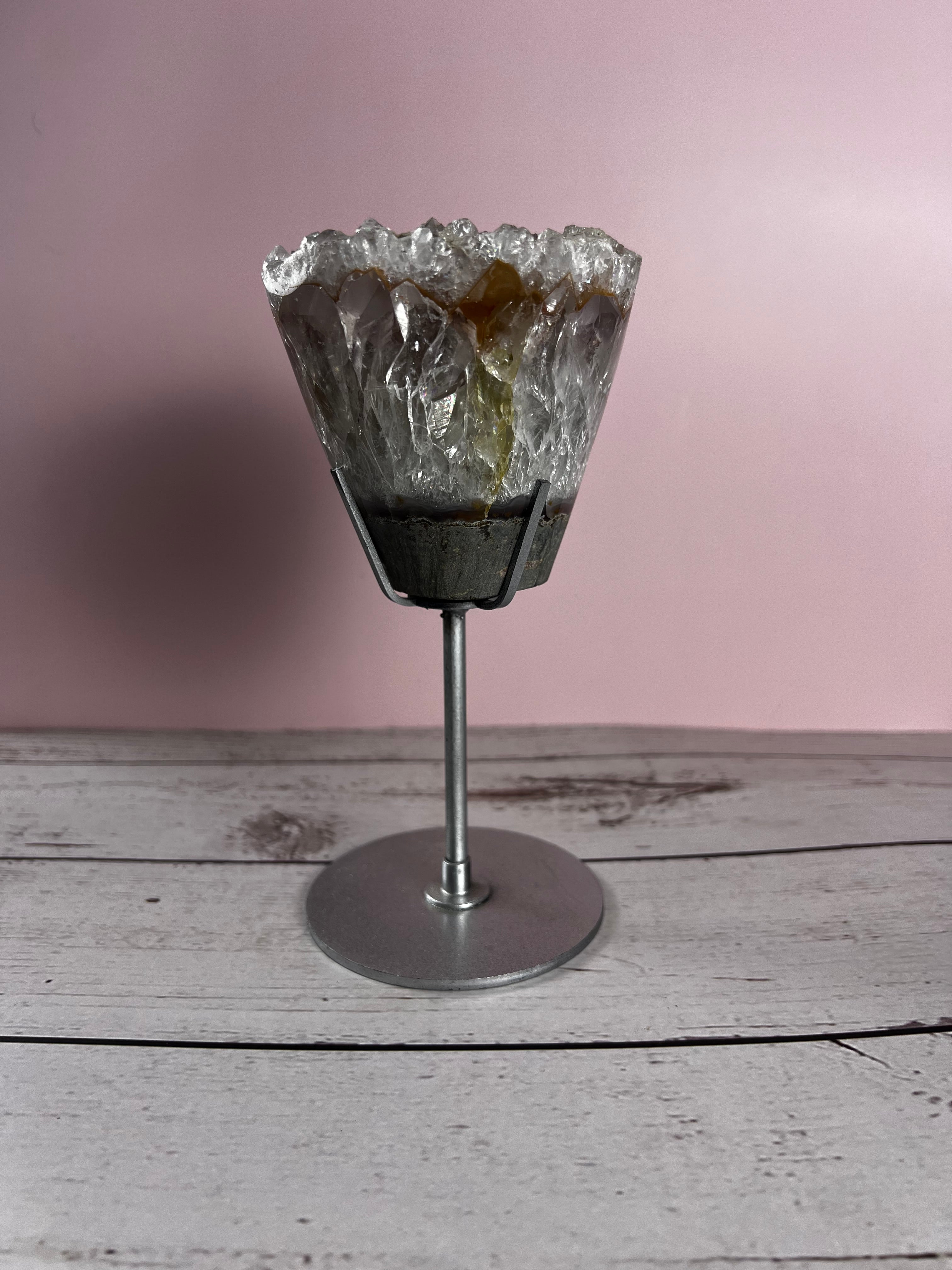 Amethyst “Cupcake” Cluster on Stand 🧁✨