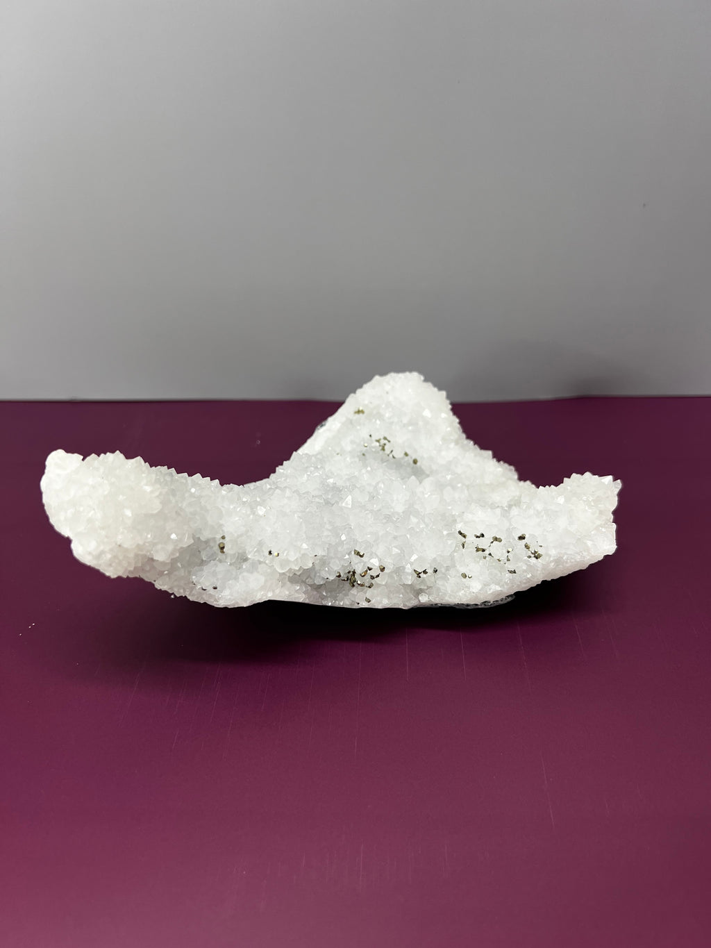 Quartz with Pyrite Cluster