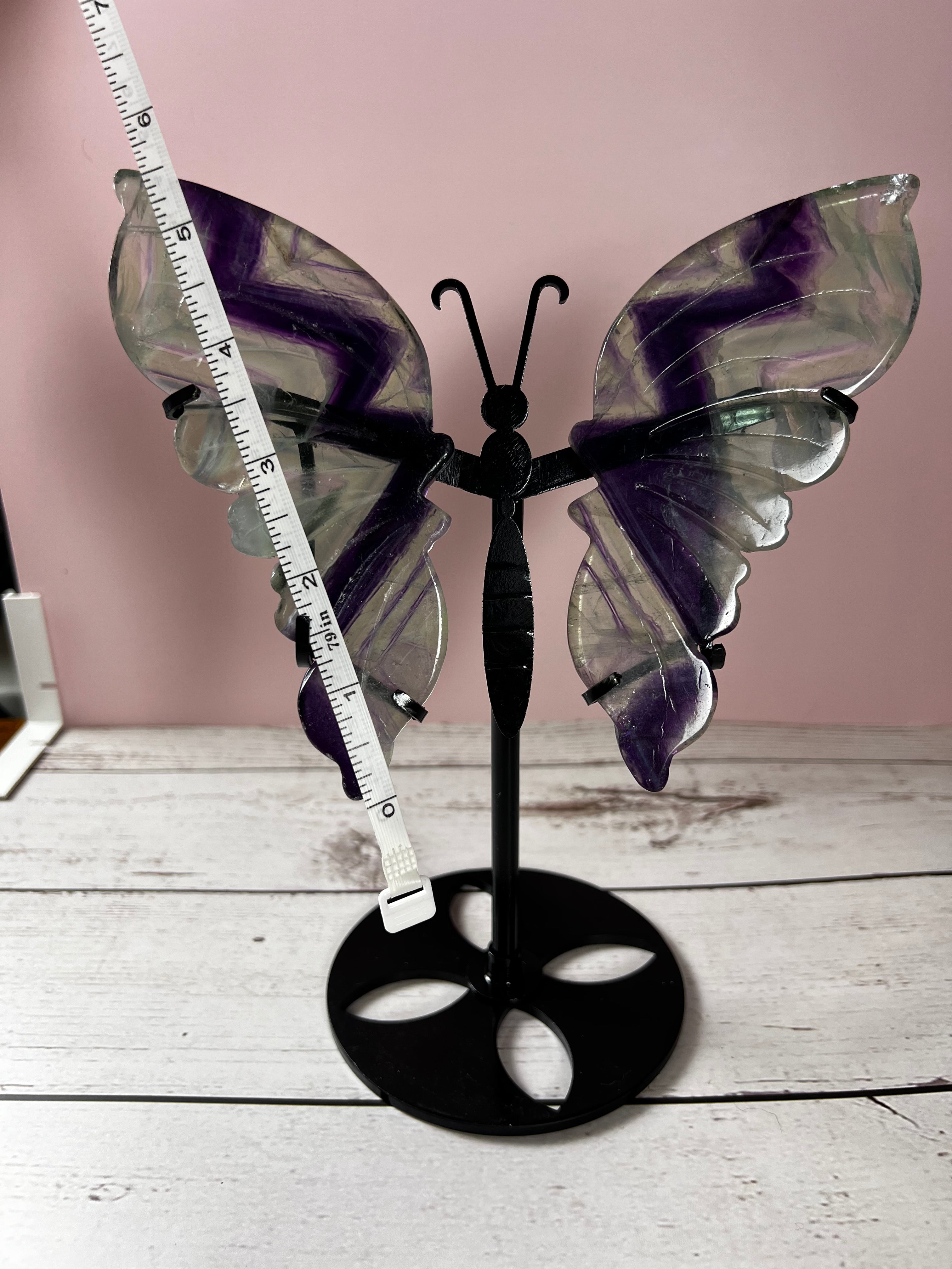 Fluorite Butterfly Wings on Stand 🦋✨