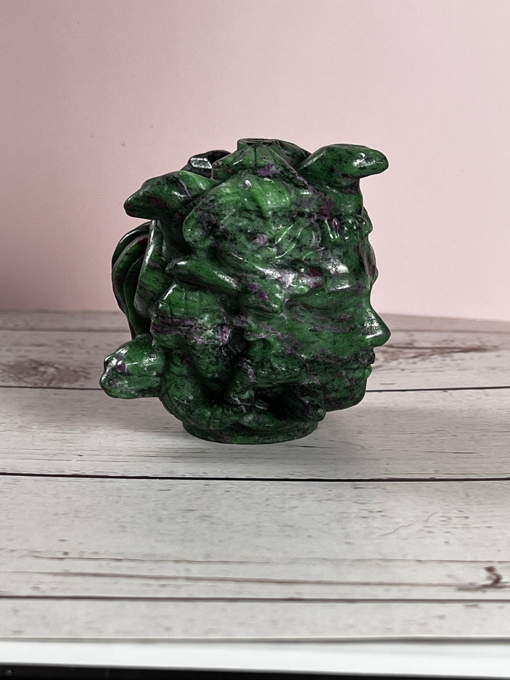 Ruby Zoisite Medusa Head (Goblin Treasure) 🐍❤️💚