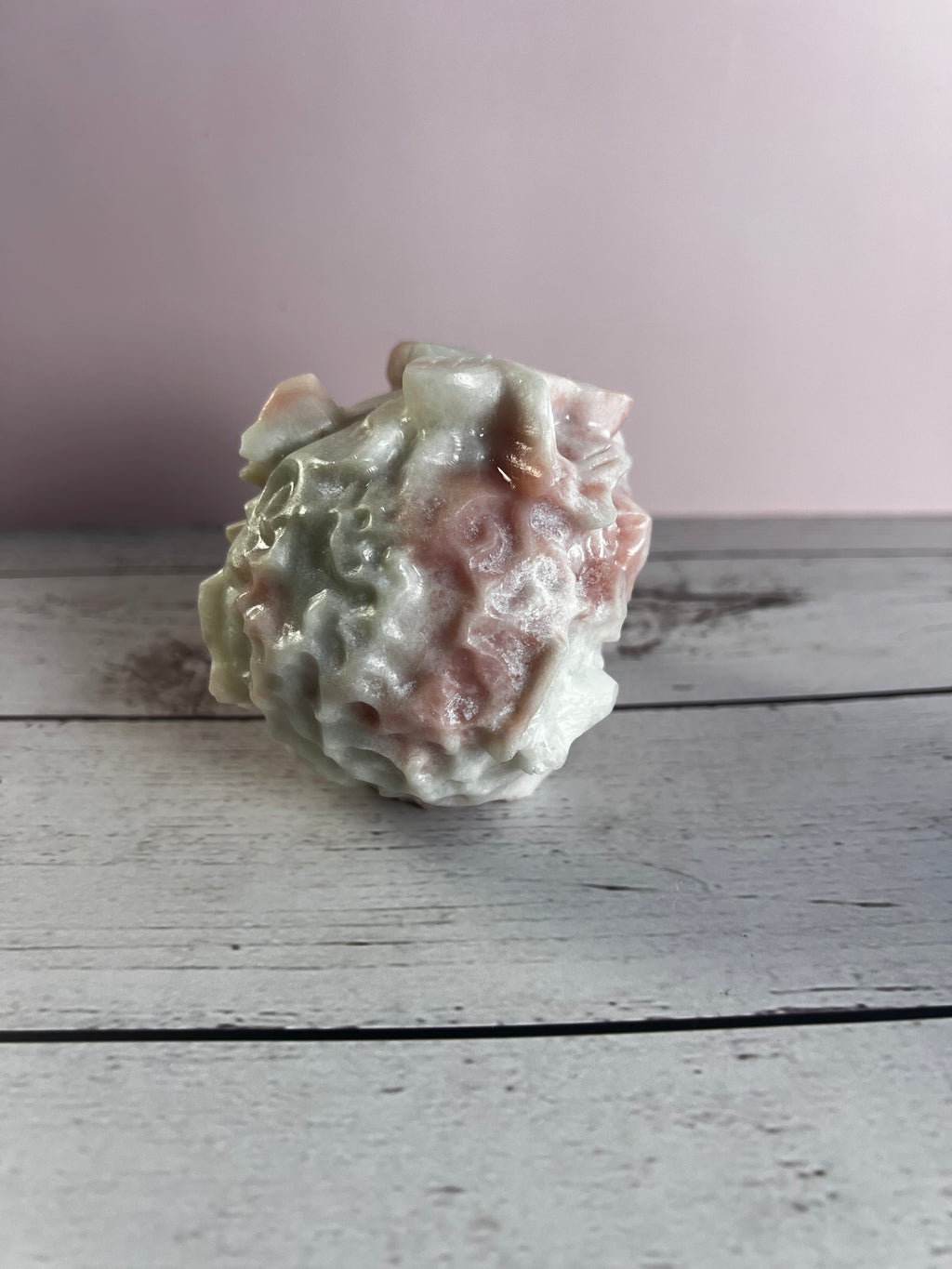 Pink Opal Skull with Butterflies 🦋💀🩷