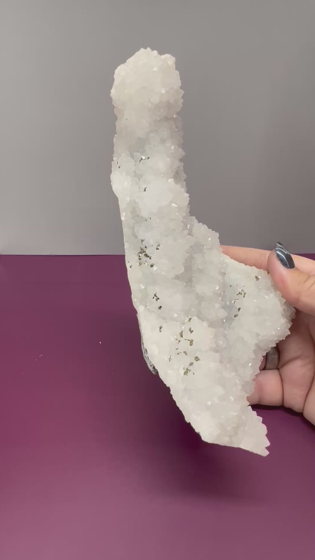 Quartz with Pyrite Cluster